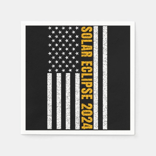 Total Solar Eclipse USA 8 april 2024 Amerikaanse v Servet (Voorkant)