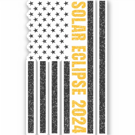 Total Solar Eclipse USA 8 april 2024 Amerikaanse v Sticker (Voorkant)