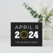 Total Solar Eclipse USA 8 april 2024 Briefkaart (Staand voorkant)