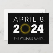 Total Solar Eclipse USA 8 april 2024 Briefkaart (Voorkant / Achterkant)