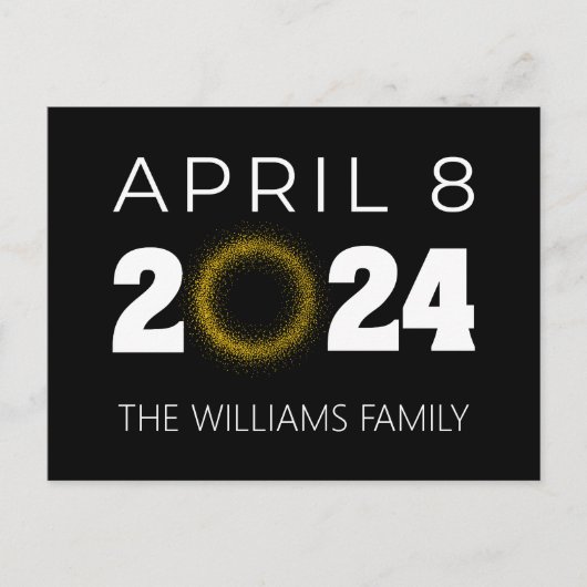 Total Solar Eclipse USA 8 april 2024 Briefkaart (Voorkant)