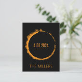 Total Solar Eclipse USA 8 april 2024 Briefkaart (Staand voorkant)