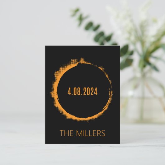 Total Solar Eclipse USA 8 april 2024 Briefkaart (Staand voorkant)