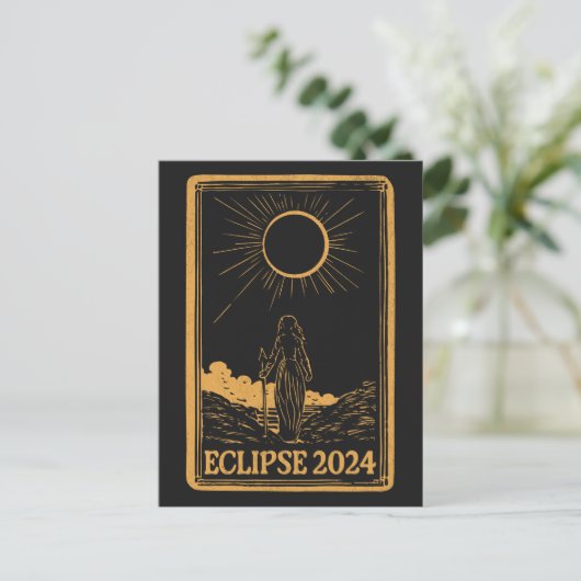 Total Solar Eclipse USA 8 april 2024 Celestial Briefkaart (Staand voorkant)