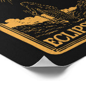 Total Solar Eclipse USA 8 april 2024 Celestial Poster (Hoek)