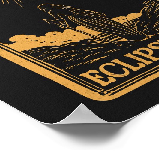 Total Solar Eclipse USA 8 april 2024 Celestial Poster (Hoek)