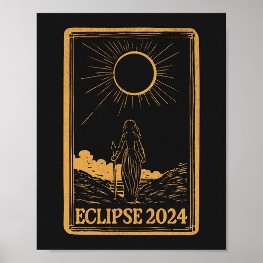 Total Solar Eclipse USA 8 april 2024 Celestial Poster (Voorkant)