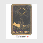 Total Solar Eclipse USA 8 april 2024 Celestial Sticker (Vel)
