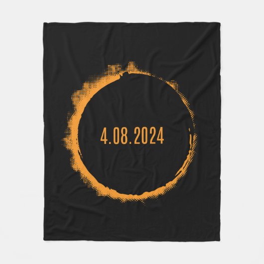 Total Solar Eclipse USA 8 april 2024 Fleece Deken (Voorkant)
