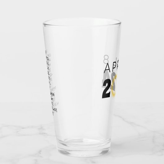 Total Solar Eclipse USA 8 april 2024 Glas (Rechts)