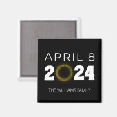 Total Solar Eclipse USA 8 april 2024 Magneet (Voorkant / Achterkant)