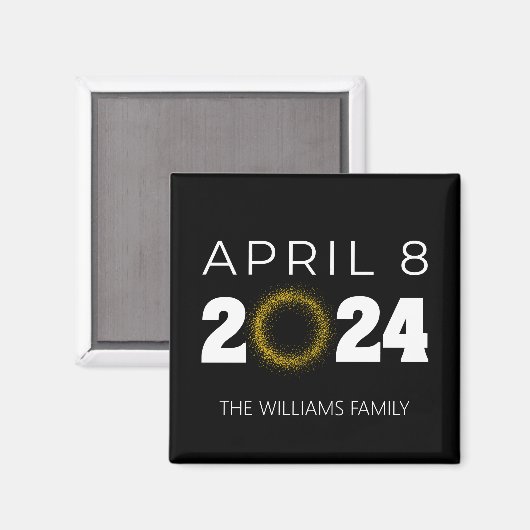 Total Solar Eclipse USA 8 april 2024 Magneet (Voorkant / Achterkant)