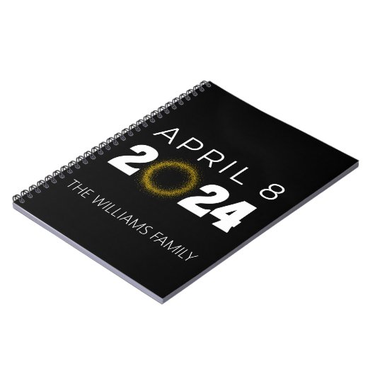 Total Solar Eclipse USA 8 april 2024 Notitieboek (Linkerzijde)