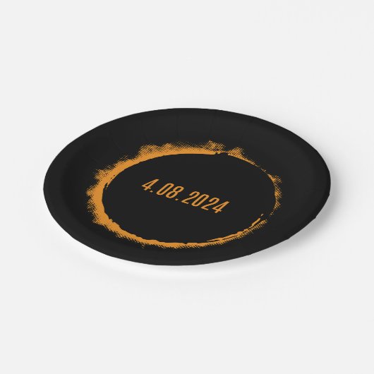 Total Solar Eclipse USA 8 april 2024 Papieren Bordje (Gekanteld)