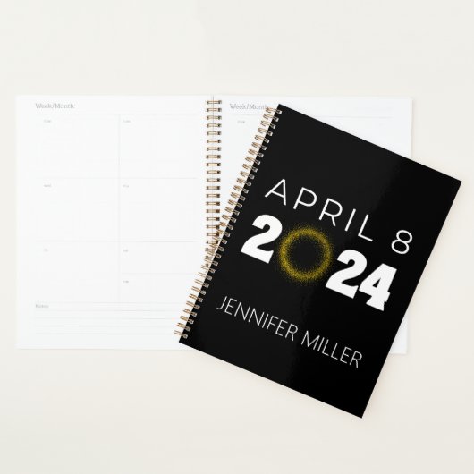 Total Solar Eclipse USA 8 april 2024 Planner (Display)