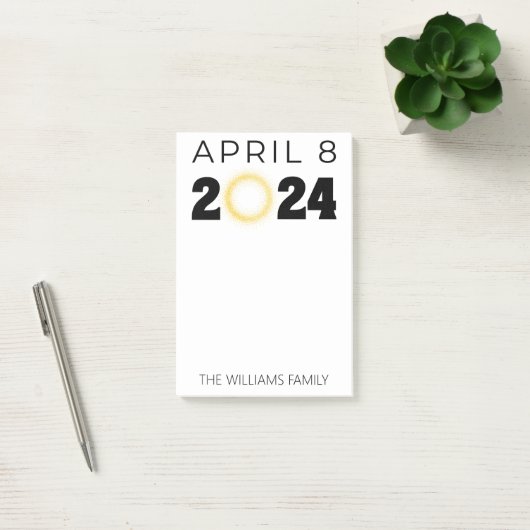 Total Solar Eclipse USA 8 april 2024 Post-it® Notes (Kantoor)