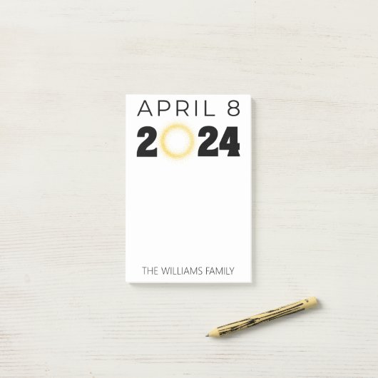 Total Solar Eclipse USA 8 april 2024 Post-it® Notes (Op bureau)