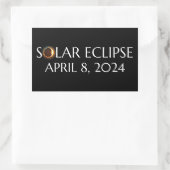 Total Solar Eclipse USA 8 april 2024 Rechthoekige Sticker (Tas)
