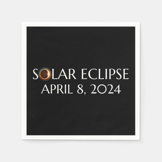 Total Solar Eclipse USA 8 april 2024 Servet (Voorkant)