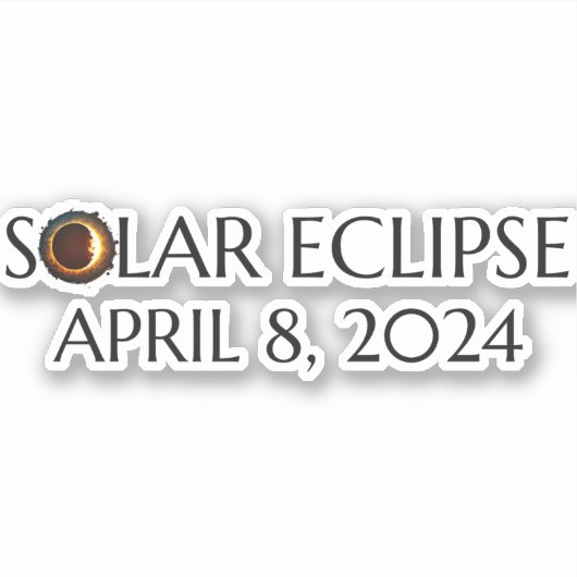 Total Solar Eclipse USA 8 april 2024 Sticker (Voorkant)