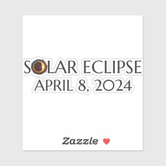 Total Solar Eclipse USA 8 april 2024 Sticker (Vel)