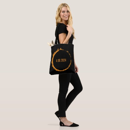 Total Solar Eclipse USA 8 april 2024 Tote Bag (Op model)