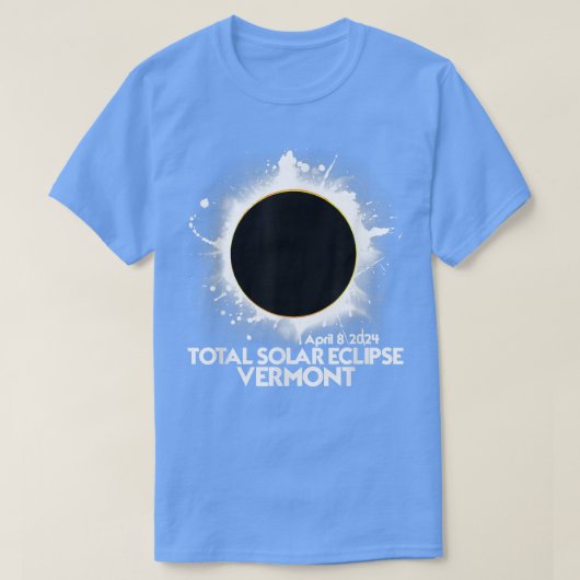 Total Solar Eclipse Vermont 2024 American Totality T-shirt (Design voorkant)