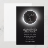 Total Solar Eclipse Wedding Kaart (Voorkant / Achterkant)