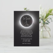 Total Solar Eclipse Wedding Kaart (Staand voorkant)