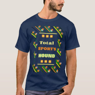 Total Sport's Hound Quote Kleurrijke Abstract T-shirt