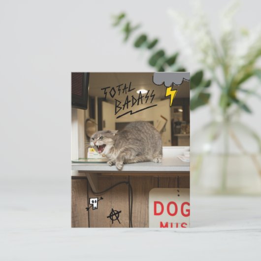 Totale badkat briefkaart (Staand voorkant)