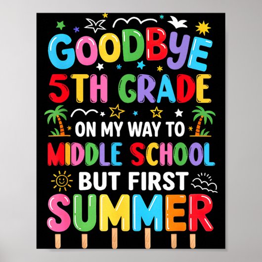 Totale basisschool eindexamen naar de middelbare s poster (Voorkant)