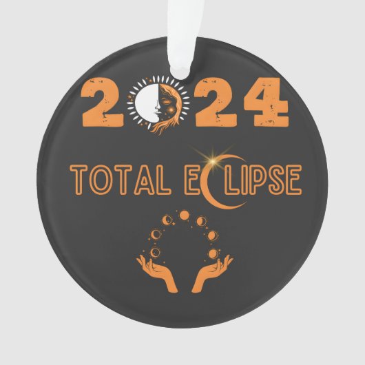 Totale eclips 2024 ornament (voorkant)
