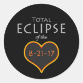 Totale eclipse hart sticker (Voorkant)