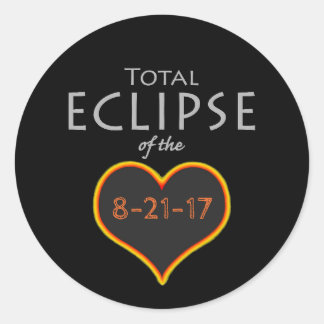 Totale eclipse hart sticker