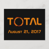 Totale gebeurtenis met zonnecrisis briefkaart (Voorkant)