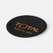 Totale gebeurtenis met zonnecrisis papieren bordje (Gekanteld)