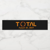 Totale gebeurtenis met zonnecrisis waterfles etiket (Enkel label)