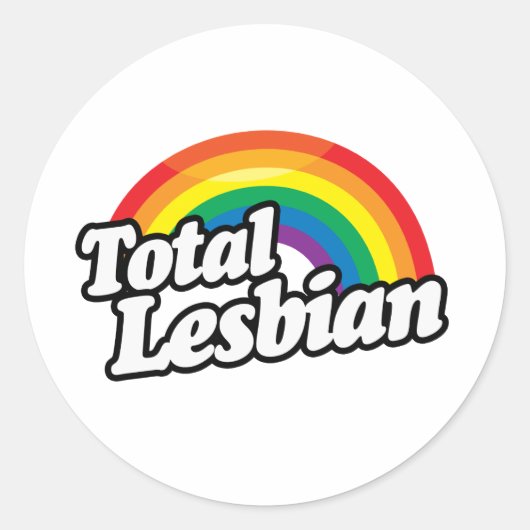 TOTALE LESBIENNEN RONDE STICKER (Voorkant)