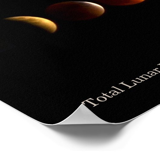 Totale Lunar Eclipse met de maan in Perigee Poster (Hoek)