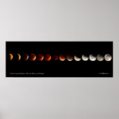 Totale Lunar Eclipse met de maan in Perigee Poster (Voorkant)