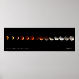 Totale Lunar Eclipse met de maan in Perigee Poster