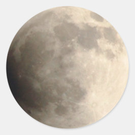 Totale Maansverduistering (3) 12am April 15, 2014 Ronde Sticker