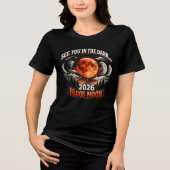Totale Maansverduistering “Bloedmaan” T‑Shirt Tri-Blend Shirt (Voorkant)
