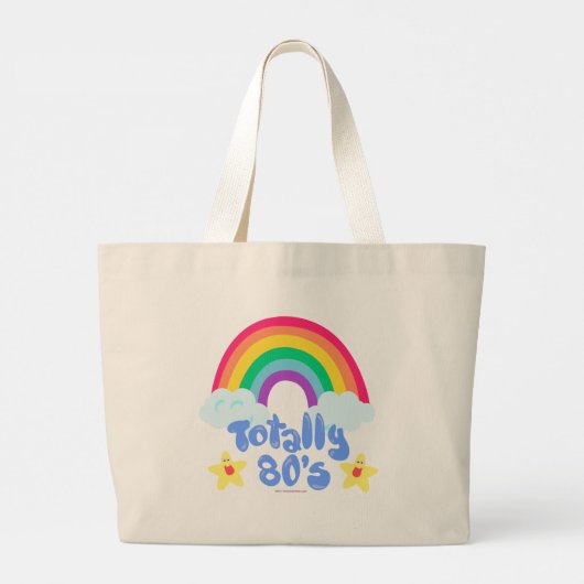 Totale regenbooggrote canvas tas van 80 s (Achterkant)