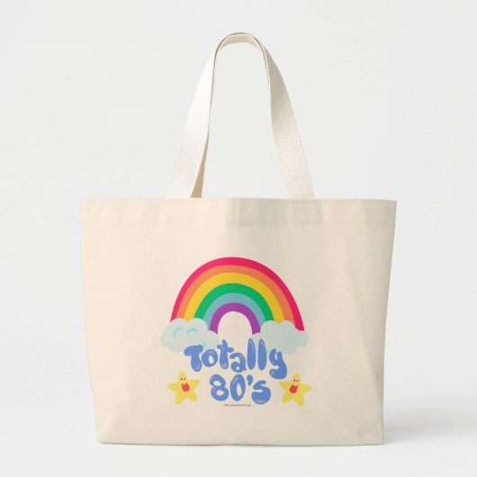 Totale regenbooggrote canvas tas van 80 s (Voorkant)
