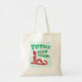 Totale Sled Head Funny Holiday Logo Fun Motto Tote Bag (Voorkant)