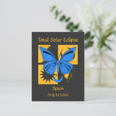 Totale Solar Eclipse Butterfly Custom Briefkaart (Staand voorkant)