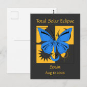 Totale Solar Eclipse Butterfly Custom Briefkaart (Voorkant / Achterkant)