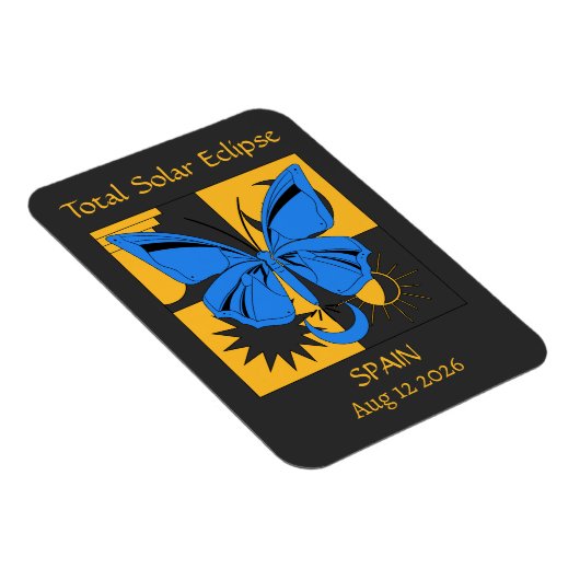 Totale Solar Eclipse Butterfly Custom Magneet (Rechterzijde)